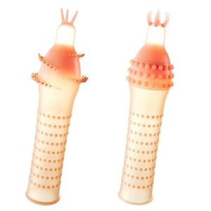<span class=keywords><strong>Préservatif</strong></span> <span class=keywords><strong>masculin</strong></span> ultra-fin avec picots en silicone en forme de points convexes, jouet sexuel - Product Image 3