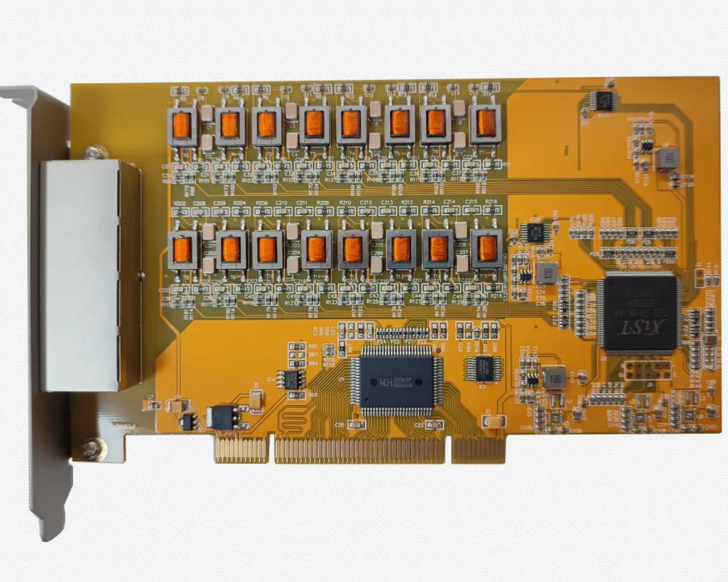 การ์ดบันทึกเสียง PCI 16ช่องเครื่องบันทึกเสียงเครื่องบันทึกคอมพิวเตอร์