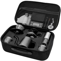 Ensemble d'emballage cadeau 9 ou 12 pièces Ensemble de voyage pour café arabe Outils Kit de café avec bouilloire à verser Moulin manuel goutte à goutte en céramique