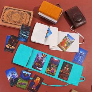 Nuova invenzione custodia protettiva per mazzo di carte da gioco custodia per carte dei tarocchi borsa portaoggetti in velluto porta carte dei tarocchi riutilizzabile - Product Image 6