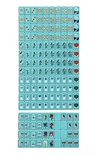 KEYE02 Ensemble de Mahjong Américain Moderne de Luxe en Acrylique Sculpté, Pliable et Portable, 160 Pièces, avec Vue sur le <span class=keywords><strong>Lac</strong></span> et Motifs Floraux, Incluant des Pions et des Dés - Product Image 3