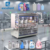 Ligne de remplissage industrielle à piston servo automatique pour le remplissage, le bouchage et l'étiquetage de shampoing, gel douche et confiture de fruits