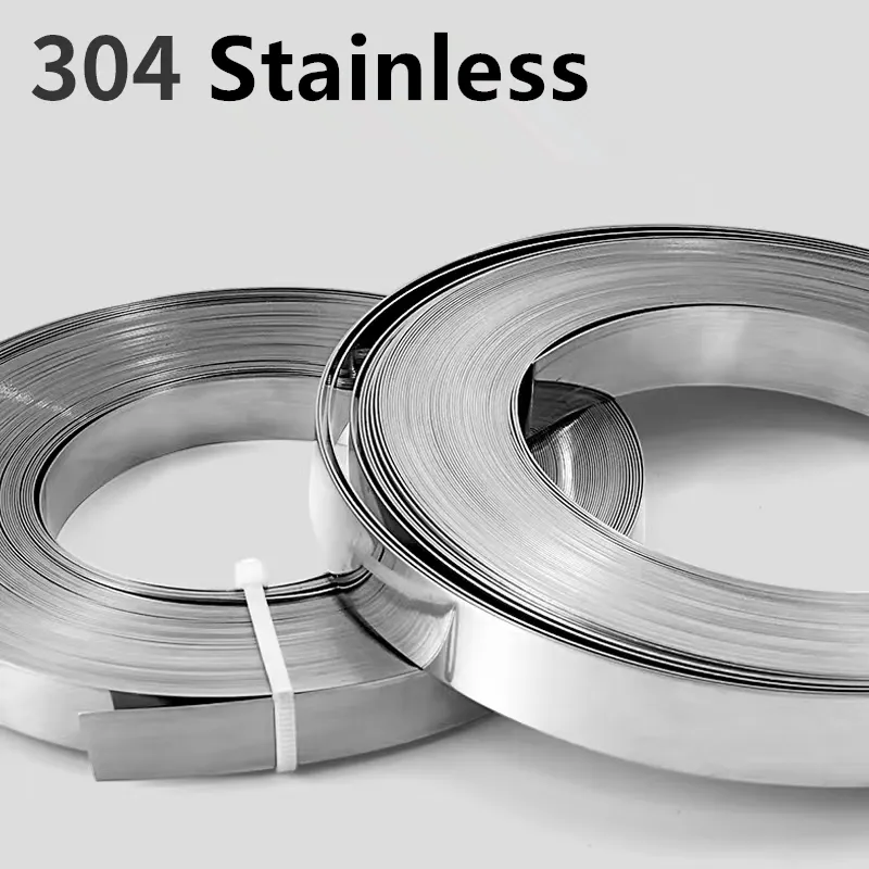 Insulation 304 316 321 Strapping Band Plate Surface 2B BA Decorative 5/8 Inch Metal Binding Straps Stainless Steel Banding Ss201