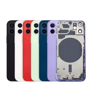 Задний корпус для iPhone XR X XS 11 12 Mini 13 Pro 14 Plus 15 Pro Max с боковой кнопкой SIM лоток ремонт корпуса мобильных телефонов - Product Image 5