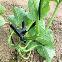 Clips de soutien pour plantes potagères |   Attaches en plastique rouges pour plantes grimpantes, pour concombres, aubergines, tomates, poivrons