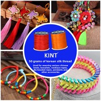 Fabrieksgroothandel Koreaanse zijden draad 1,5 mm geverfd glanzend 60m handbreien borduren sieraden kralenwerk DIY knutselen