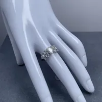 Bague en argent sterling 925 MuShan Designer Jewelry avec halo de moissanite VVS, plaquée or 18 carats, bijoux fins brevetés MST, pour amie