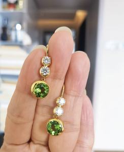 Joyería Fina Personalizada, Pendientes de Oro Sólido Real de 9k, 10k, 14k, 18k, Oro Rosa, Amarillo, Blanco, Diamantes de Laboratorio/Piedras Preciosas, Fabricación en Fábrica - Product Image 1