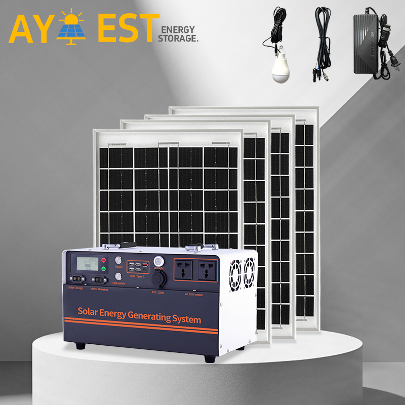aiya2000 watt 3000WH household solar off grid photovoltaic generator, emergency energy storage portable small power station · image 2
