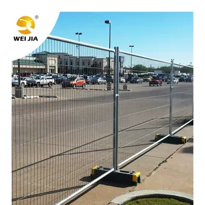 Migliore qualità 12 ft zincato a prova di vento in metallo AU australiano portatile recinzione temporanea heras scherma prezzo per il cantiere