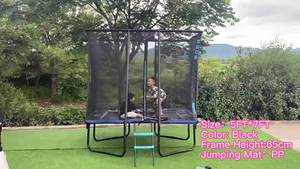 Tengtai nhà máy bán buôn Chất lượng cao 10ft hình chữ nhật trẻ em <span class=keywords><strong>Trampoline</strong></span> ngoài trời lớn <span class=keywords><strong>Trampoline</strong></span> với mạng lưới an toàn - Product Image 3