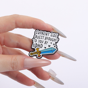 Spilla in Smalto ADHD e Spada, Questa è la Tua Attività Attuale, Presentata da ADHD Brooches, Distintivo da Bavero, Gioielli per la Consapevolezza sulla Salute Mentale, Regali - Product Image 1