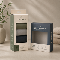Boîte d'emballage personnalisée pour sous-vêtements avec logo imprimé, boîtes en papier pour caleçons avec fenêtre transparente