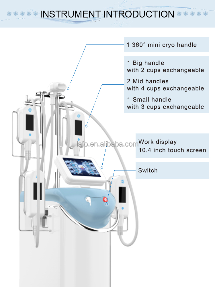 Professional stationary 360 Cool system Cryolipolysis Weight Loss Cryo Double Chin Removal Machine LF-245B