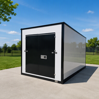 Unité de stockage modulaire en acier de 8 pieds, 12 pieds, 16 pieds, 20 pieds avec porte battante pour outils, équipements et fournitures