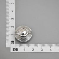 Personalizar Botón de aleación de zinc de lujo de metal personalizado de 20cm de tamaño botones de color plateado para la ropa