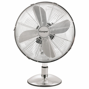 Ventilatore da tavolo in metallo cromato a 30 velocità - Product Image 1