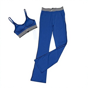 Soutien-gorge de sport de style nouveau avec armatures et design sans manches pour le yoga. Ensemble de fitness taille haute, rehausseur de hanches et tonifiant abdominal. - Product Image 2