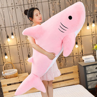 Peluche Requin Bleu de Dessin Animé Songshan Toys, Peau de Peluche Marine sans Rembourrage, sans Coton PP, avec Fermeture Éclair