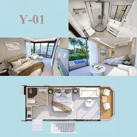 Maison capsule modulaire de luxe personnalisable à double étage, villa clé en main, bungalow avec salle de bain et cuisine
