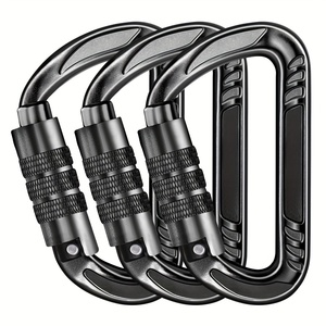 Leggero gancio a molla in lega di alluminio 7075 12KN capacità di carico zincato per gatti piccoli animali portachiavi per l'industria pesante - Product Image 1