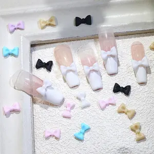 Japanese Cartoon Bow Color Manicure Cream Resin Accessories Flat Back DIY Resin Charm acrylic nails