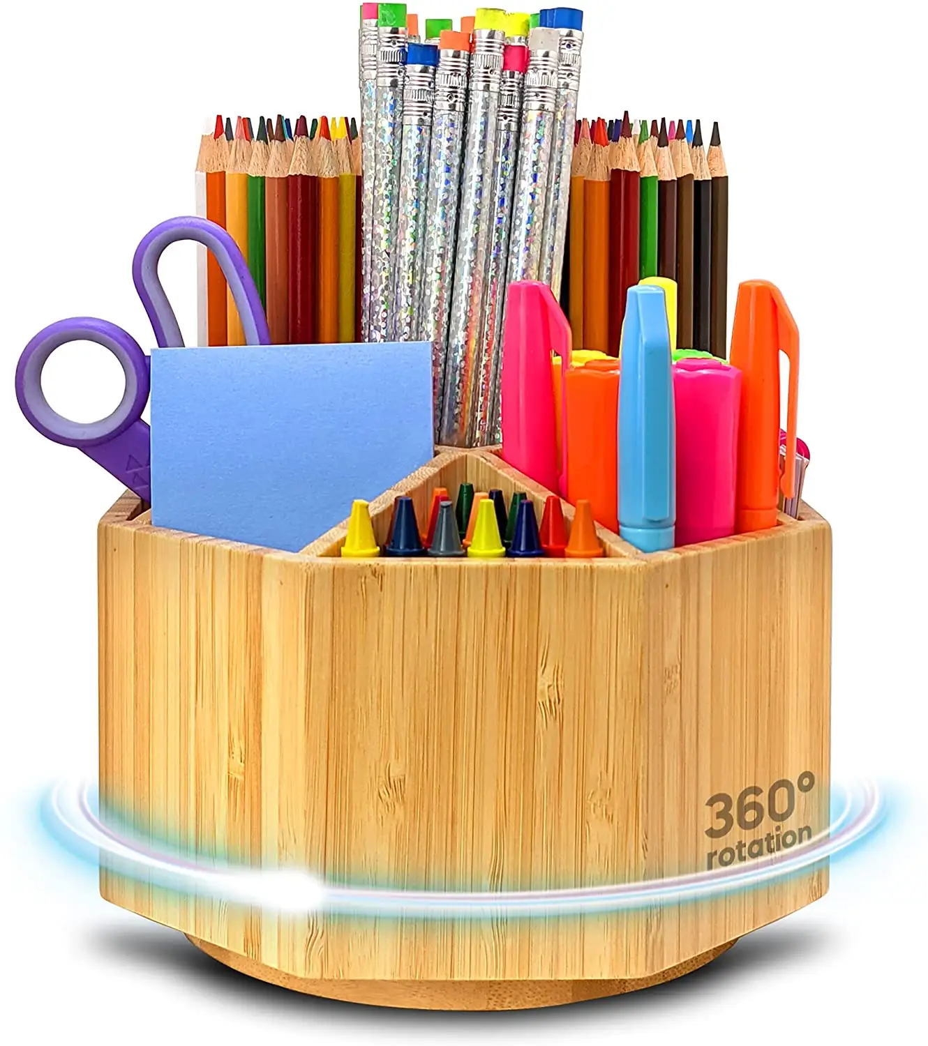 Free Sample Dropshipping Rotating Desk Organizer Pencil Pen Art Supply Holder Desktop Organizer Caddy for Colored Crayon Markers