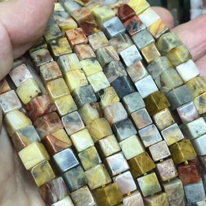<span class=keywords><strong>Crazy</strong></span> Lace Agate Venta al por mayor Cubo de piedras preciosas 6X6mm Cuentas cuadradas de piedra natural para la fabricación de joyas Aprox: 380mm/STR - Product Image 1
