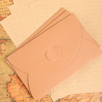 Nouveau sac d'enveloppe en papier Kraft brun uni décoratif d'amour créatif de haute qualité en gros pour l'emballage