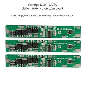 Sistema de Gestión de Baterías BMS 6S 5A, Placa de <span class=keywords><strong>Circuito</strong></span> de Protección de Baterías de Iones de Litio BMS 6S 22V 10A, Módulo PCB para Columpios para Bebés - Product Image 2