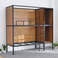 Lit superposé en métal robuste pour adultes - Utilisation scolaire et en dortoir - Design chinois - Mobilier commercial