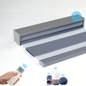 Persianas Enrollables Inteligentes Motorizadas <span class=keywords><strong>con</strong></span> Control Remoto, Cortinas Opacas Automáticas de <span class=keywords><strong>Doble</strong></span> Capa para el Hogar y la Oficina - Product Image 3