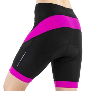 Pantalones Cortos de Ciclismo para Mujer, Cintura Media, Negros, con Patrón, Spandex, Poliéster, Impermeables, de Secado Rápido, Cierre de Cremallera, Ajuste Deportivo, Tejido de Punto - Product Image 6
