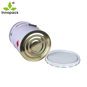 Seau à peinture conique vide de 20 L, bidon en tôle de 5 gallons, seaux, barils avec bord frisé pour l'huile - Product Image 2