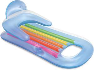 JOSEN Flotteur gonflable de luxe pour piscine, pour adultes, avec dossier et porte-gobelets - Product Image 2