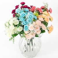 Direktvertrieb Großhandel Neujahrs-Brautstrauß Seidenstoff-Rose Künstliche Blume 29cm für Heimdekoration