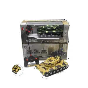 1:32 Kualitas Tinggi Empat Saluran Tiger 1 dan B34 Mainan Tank Rc Simulasi dengan Lampu dan Musik Mainan Tank Tentara Mobil Anak Laki-laki