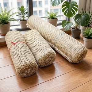 Fournisseur de rotin – <span class=keywords><strong>Rouleau</strong></span> de <span class=keywords><strong>cannage</strong></span> naturel en rotin tressé semi-blanchi de 60 cm pour mobilier de jardin - Product Image 1