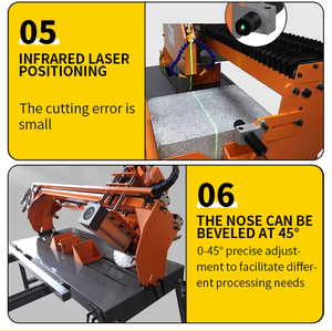 Автоматический высокоточный лазерный станок для резки мраморной плитки под углом 45 градусов, малый многофункциональный камнерезный станок с двигателем - Product Image 6