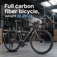 Vélo de route en carbone avec câblage interne complet, transmission sans fil 24 vitesses WheelTop, jantes carbone 50 mm, performance aérodynamique pour la course