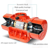 Motor Vibrador Eléctrico MVE200 3, 230/460V 60Hz Trifásico 3600RPM, Vibrador Externo para Maquinaria de Construcción