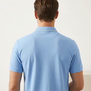 Custom Logo Men's <b>Polo</b> <b>Shirt</b> 100% Cotton Knitted Short Sleeve Anti Wrinkle Golf Training Wear - Product Image 4