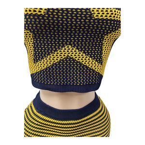 Rock-Sets Damen 2-teilige Outfits <span class=keywords><strong>Star</strong></span> <span class=keywords><strong>Print</strong></span> High Stretch Strick ärmelloser Pullover und kurzes Rock-Set - Product Image 2