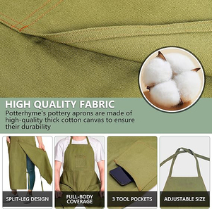 Delantal de Trabajo Impermeable de Poliamida Verde, con Múltiples Bolsillos, Ajustable, Unisex, Resistente al Polvo, para Taller, Reparaciones y Mantenimiento - Product Image 5