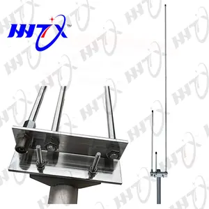 UHF VHF Ngoài Trời Dọc J Cực Hợp Kim Nhôm Cơ Sở Trạm Antenna Băng Tần Kép 145M 435M GP Trạm Antenna