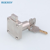 ROEASY 138-22 Serrure de meuble Serrure de tiroir Serrure de placard en alliage de Zinc avec 3MM Loquet 22MM Cylindre Cuisine Jouets Moderne Nickelé