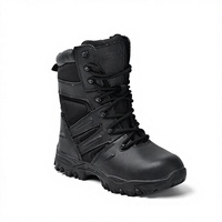 Bottes tactiques montantes pour l'entraînement sur le terrain - Bottes d'extérieur anti-écrasement à lacets