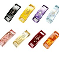 Boucle de lacet en métal personnalisée SF pour AF1 Air Force One, double trou, gravée au laser, accessoires de chaussures, emballage modèle 3014195 CN;GUA