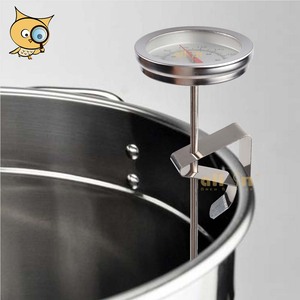 Venta caliente Sonda de horno de barbacoa de acero inoxidable Cocina Comida Cocinar Cerveza Elaboración Termómetro bimetálico con clip - Product Image 5