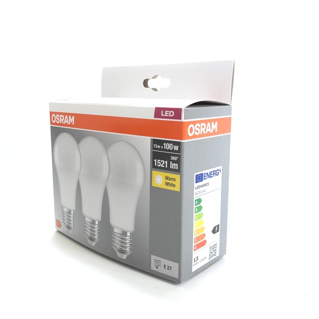 100W Warm Light Led Light Bulb Box Packaging 3pcs/set Recyclable Material China Retail